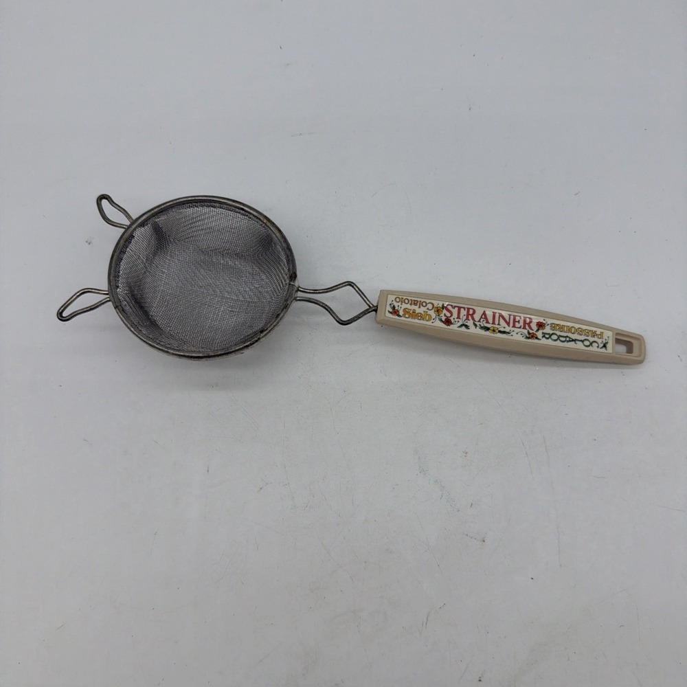 Strainer Sieve Spoon Colander Sifter 10-Inch Long White Handle   D
